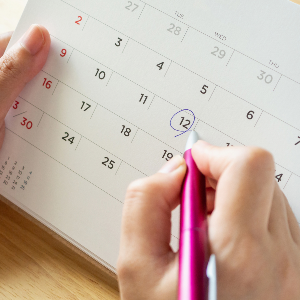 calendrier pour planifier sa préparation de concours